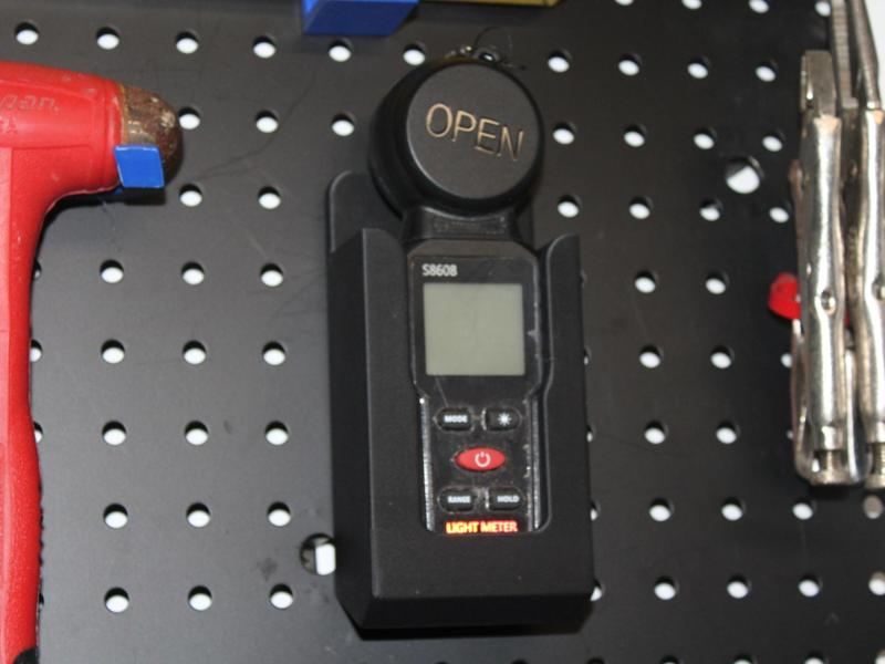Illuminometer Pegboard Holder