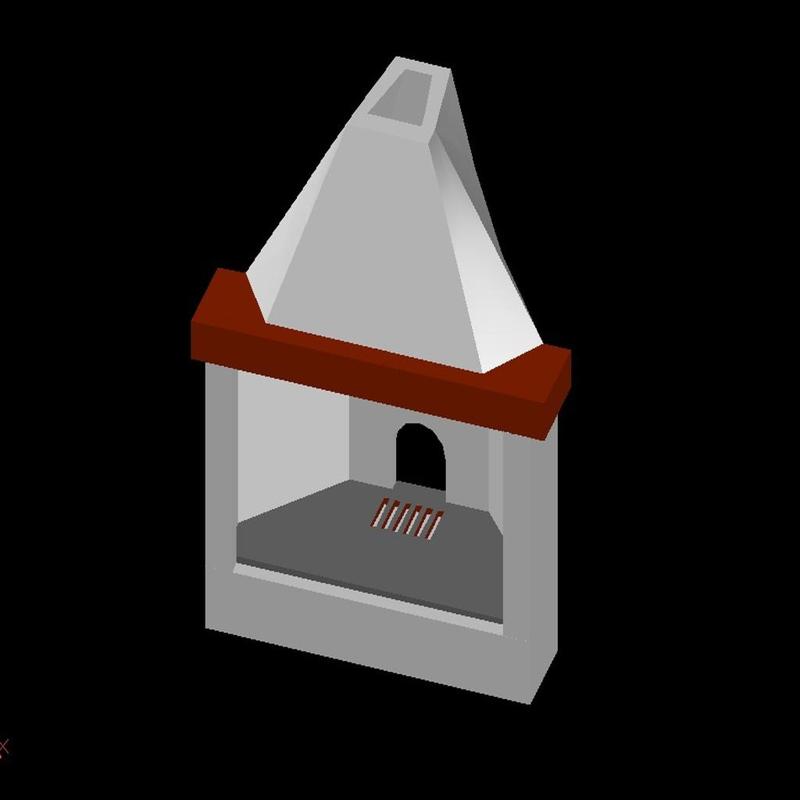 Diorama elements (fireplace)