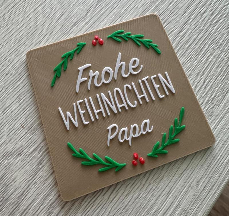 Merry Christmas Dad Sign Coasters 