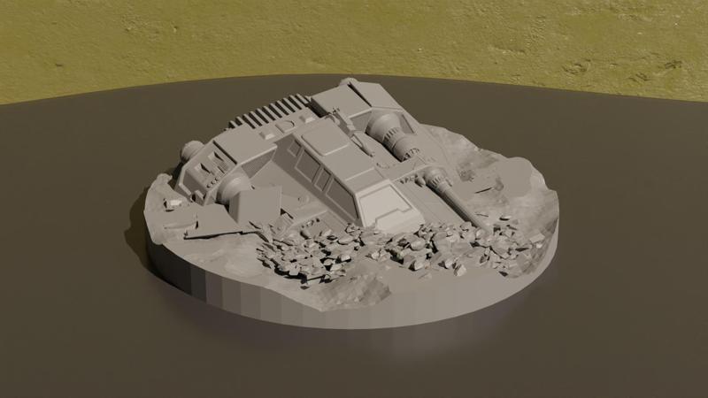 Crashed T-47 Airspeeder - Star Wars Home Decoration