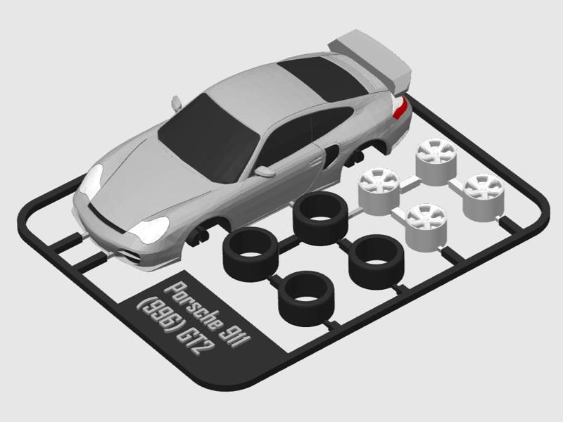 Porsche 911 (996) GT2 kit card