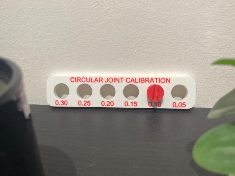 CIRCULAR TOLLERANCE / JOINT CALIBRATION