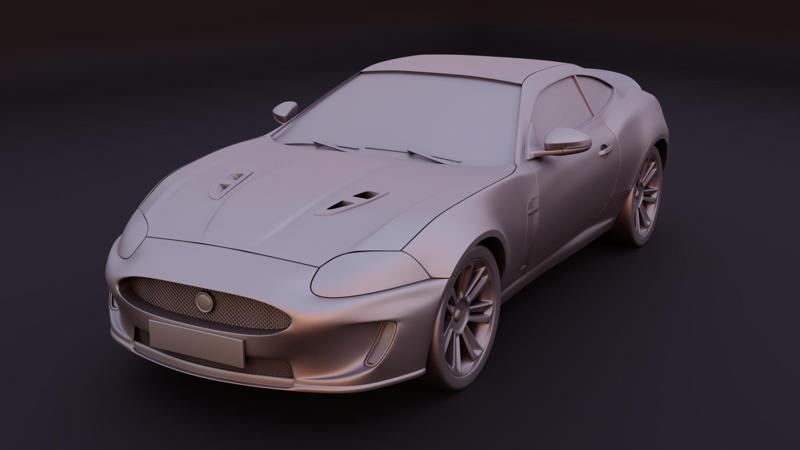 Jaguar XKR 2010 2 versions stl for 3D printing