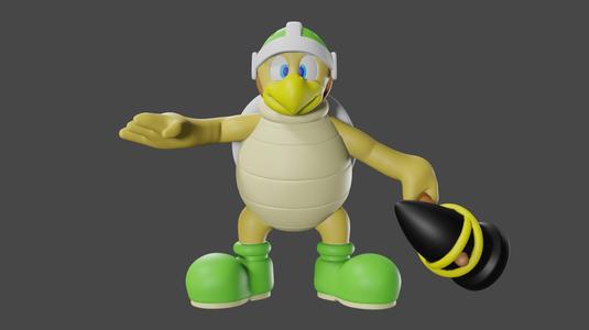 Mario inspired, Koopa Hammer Bros, Tabletop DnD miniature