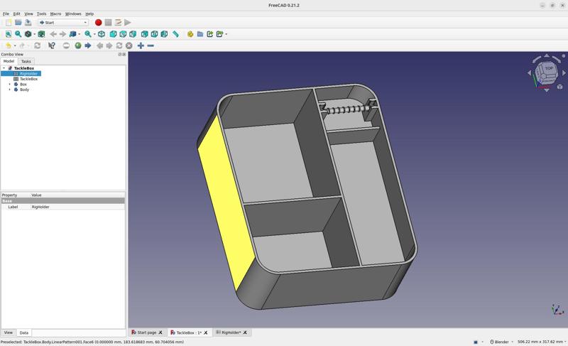 Parametric Fishing Tackle Box Project Files
