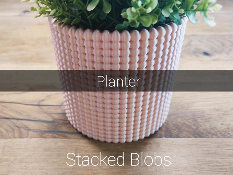 Planter - Blobs stacked (scaleable)