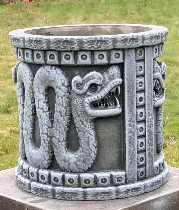 Aztec serpent planter