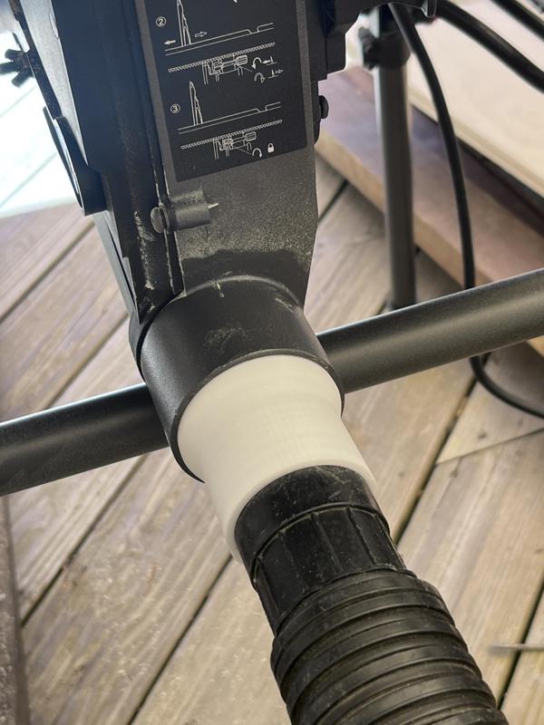 Vacuum adapter - Skil jobsite table saw to 1-7/8 Shop Vacuum Hose. Ridgid