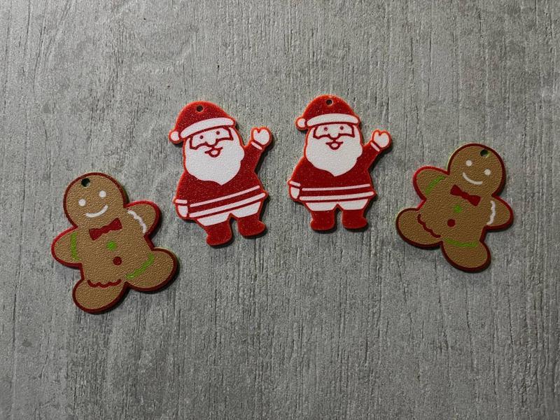 gingerbread man and santa claus
