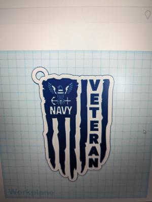Navy Veteran Keychain