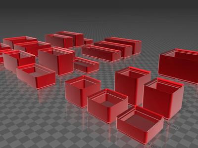 Gridfinity Diffrent Sizes 1x1, 2x1, 3x1,12x2 U2-6