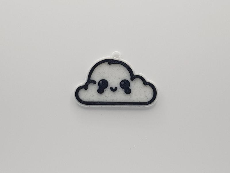 Happy Cloud Keychain