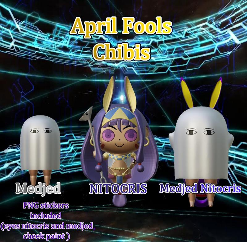 Medjed and Nitocris chibis- Fate Grand Order
