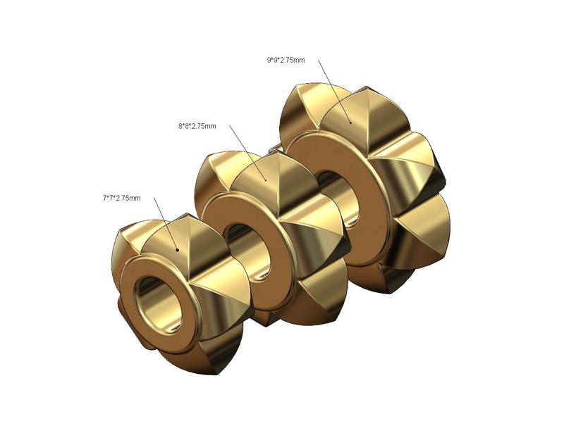 Stud pattern bracelet charm beads 3D print model
