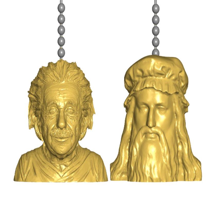 Einstein | Da Vinci Pull Ball Chain, Keychain Knob | Handle | Fob | Finials