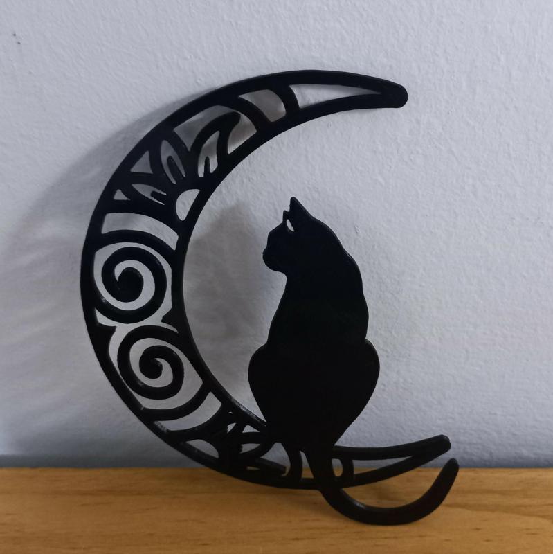 Cat Sitting On Moon square