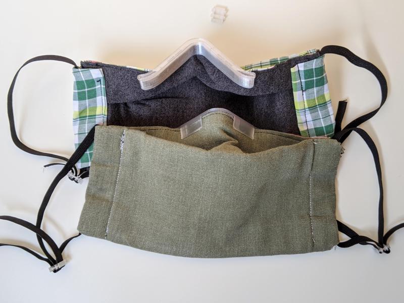 Clip-on nose bracket/pad for home-made cloth face masks