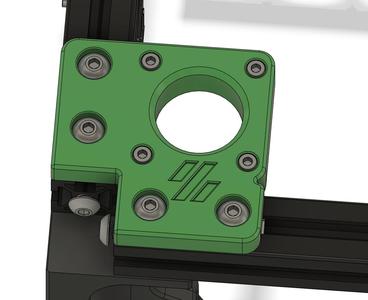 Voron Trident Inverted Electronics left motor mount with cable cutout