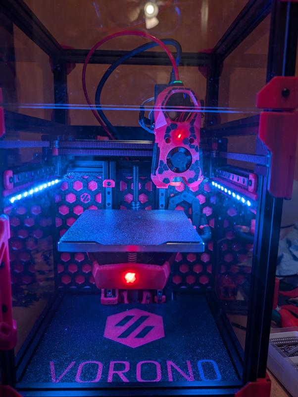 Voron 0.2 Daylight Disco Rainbow Matchstick LED Mount Holder