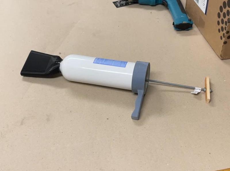 WIP Nozzles for masonry mortar injector / gun / extruder built from kitchen fire extinguisher