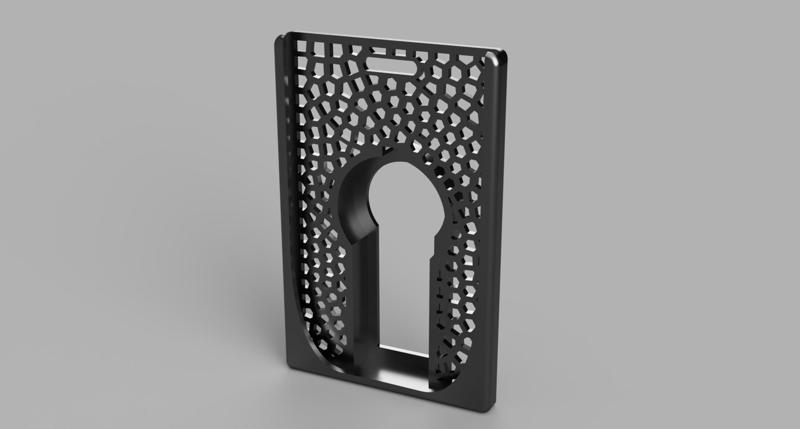 RSA Badge  holder with Voronoi design