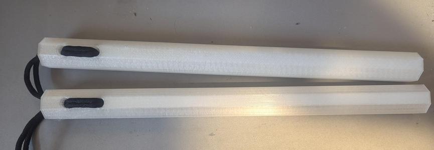 Nunchuku - 12 inch long 1 inch thick octagonal designed for string