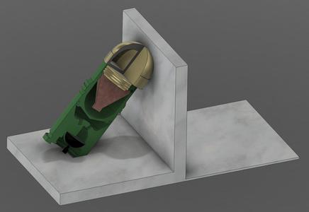 Bookend showcasing 40mm M430A1 HEDP (High Explosive Dual Purpose) Grenade