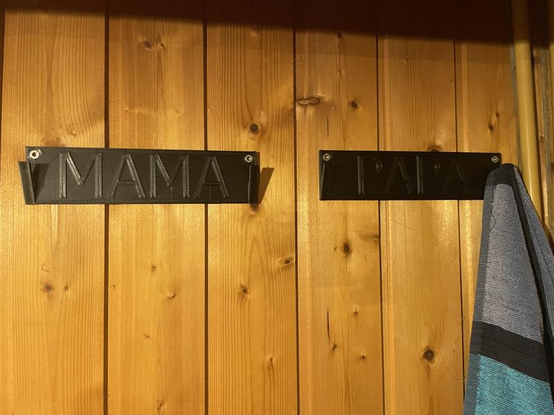 Handtuchhalter mit Namen