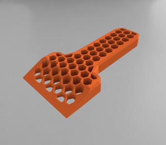 Honeycomb print scraper