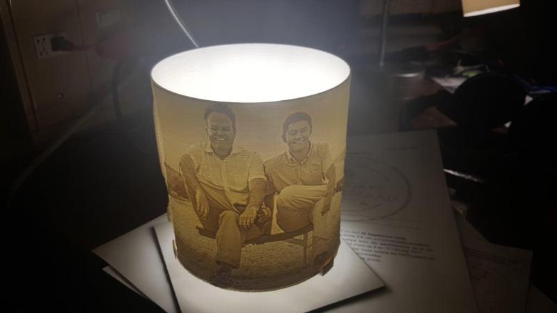 Lithophane lampshade holder