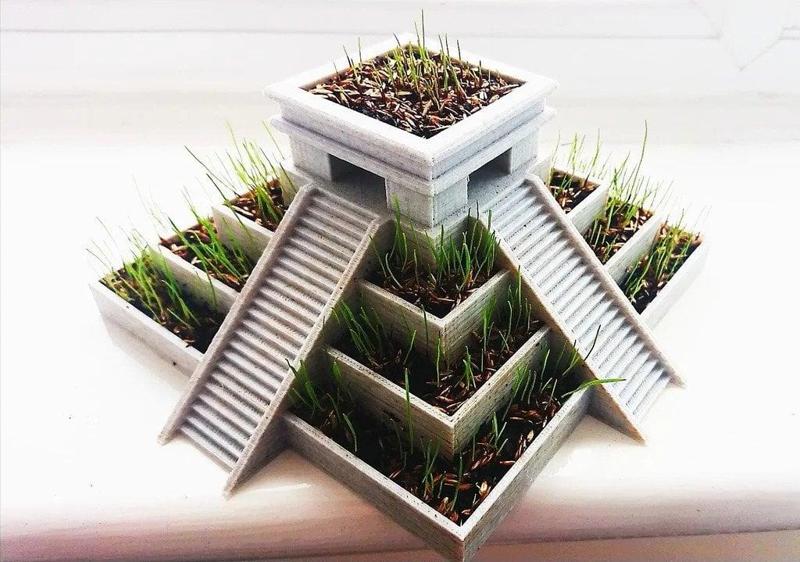 Aztec Temple Plant Pot