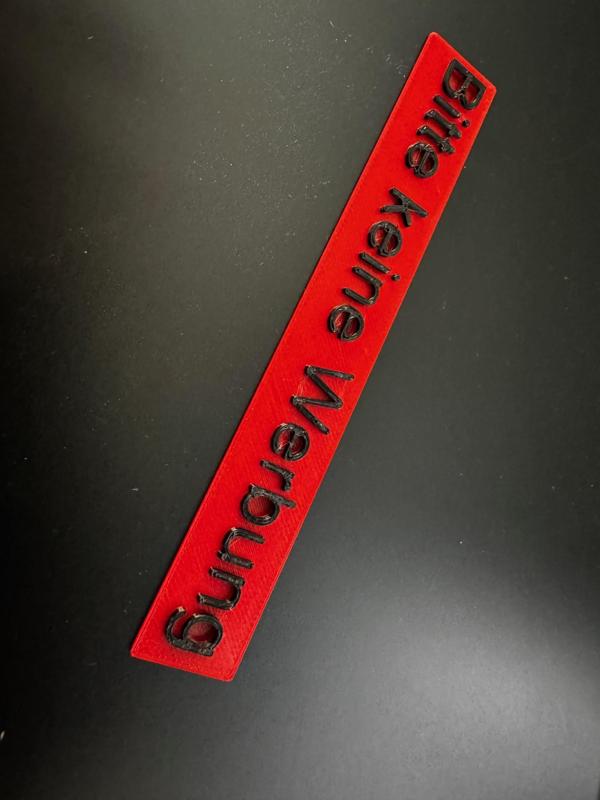 Bitte Keine Werbung Schild Mehrfarbig möglich