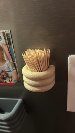 Toothpicks fridge mag holder, KuMa 3-Layer Design
