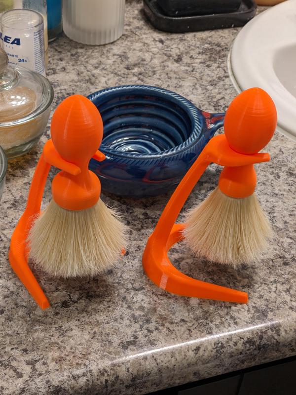 Wet Shaving Brush Handle & Stand