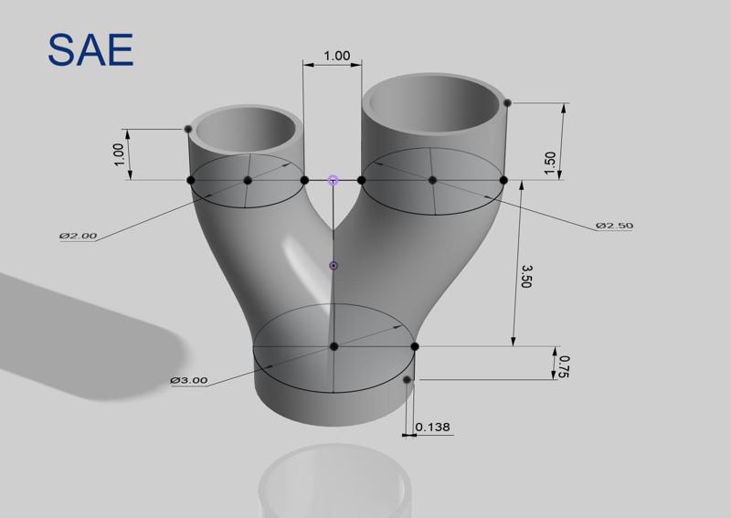 Parametric Y Pipe or Hose Fitting