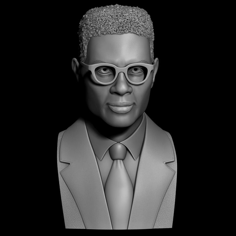 Thomas Sowell 3D Model Sculpture