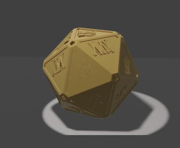 Roman numeral D20 (Scale to 20mm)