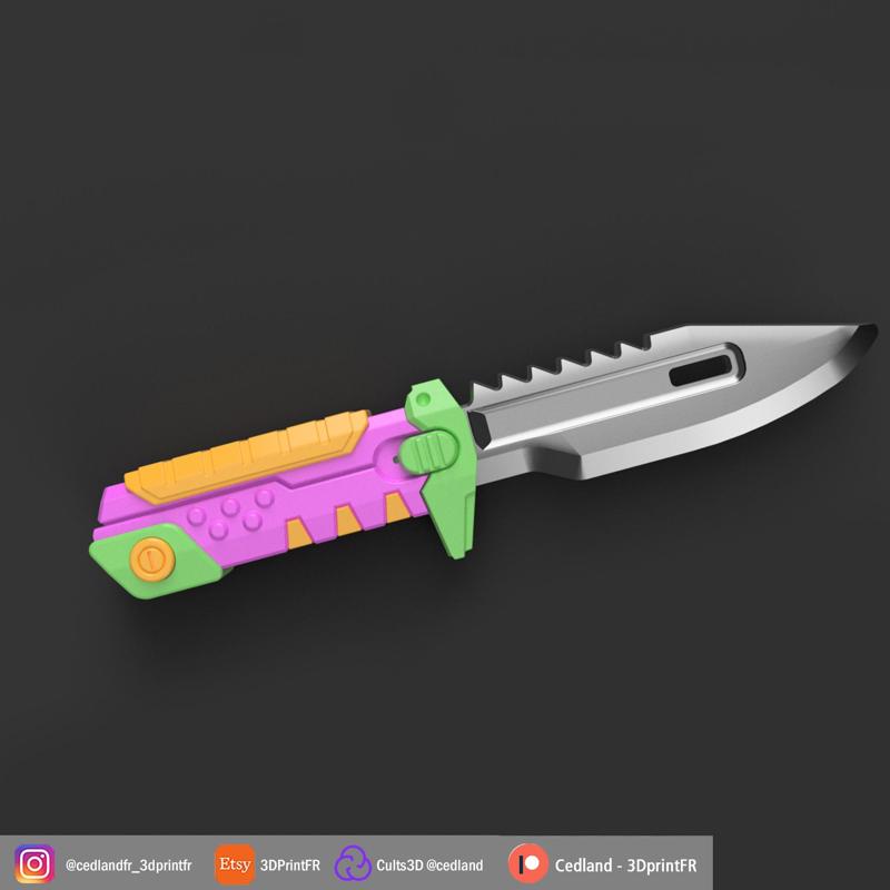 Valuable 1:1 FanArt replica of the BlastX Knife Skin