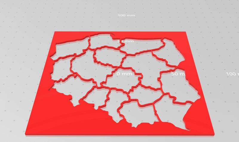 Szablon Polski / Poland country stencil