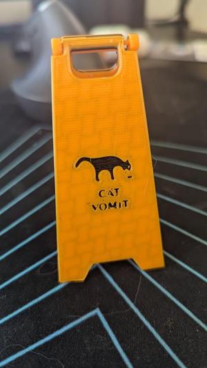 Cat Vomit Sign