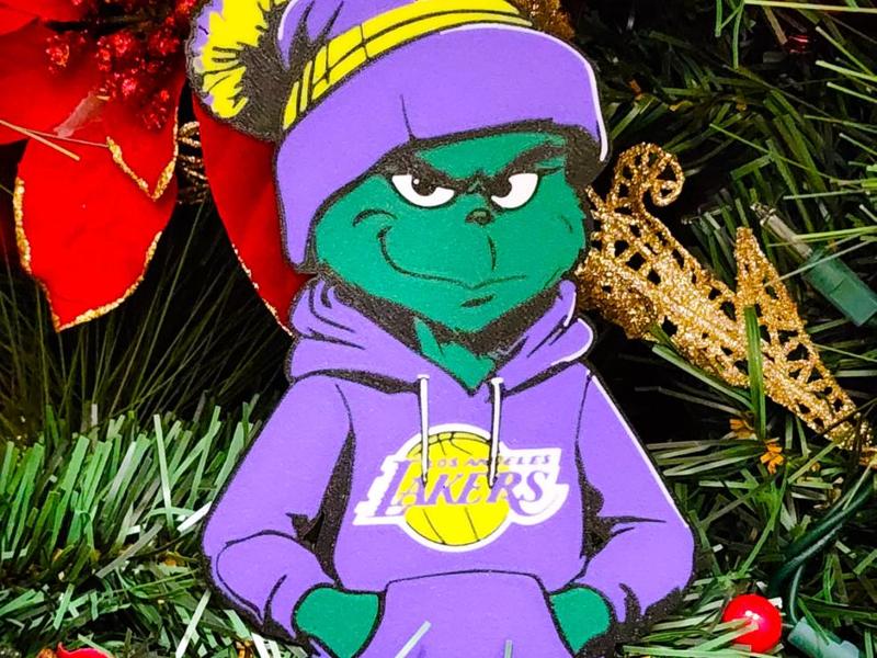Grinch Lakers Ornament