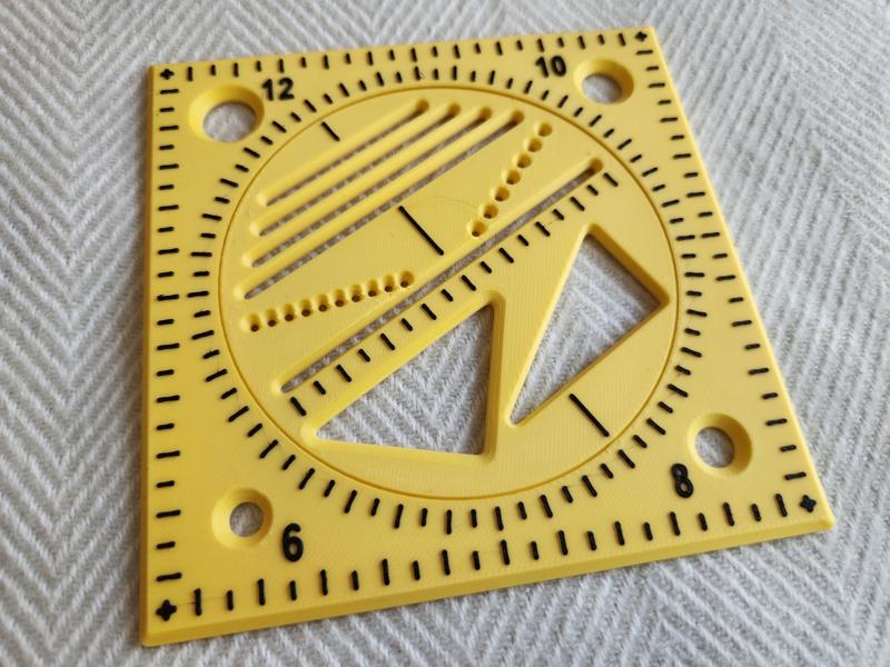 Angle and Circle Geometric Drawing Template