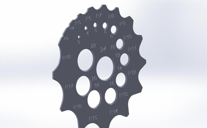 Radius stencil