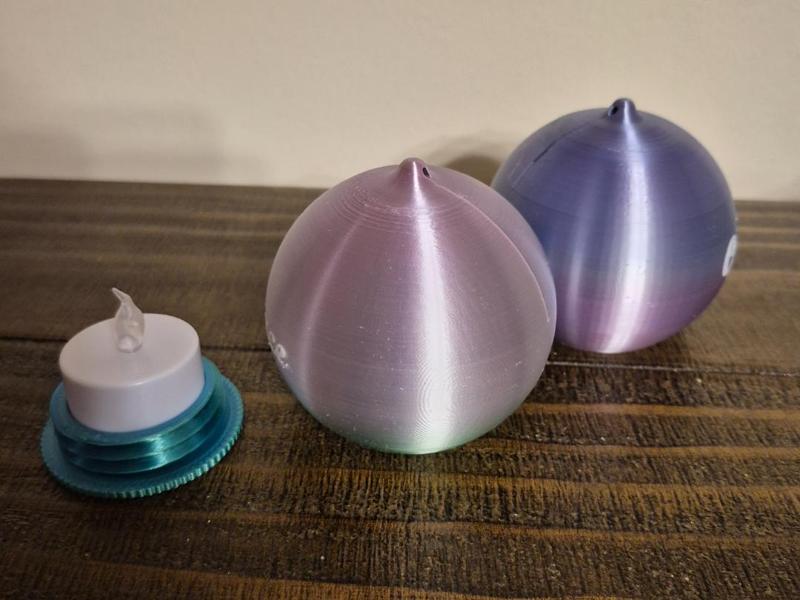 Tea Light Christmas Bauble - Customizable!