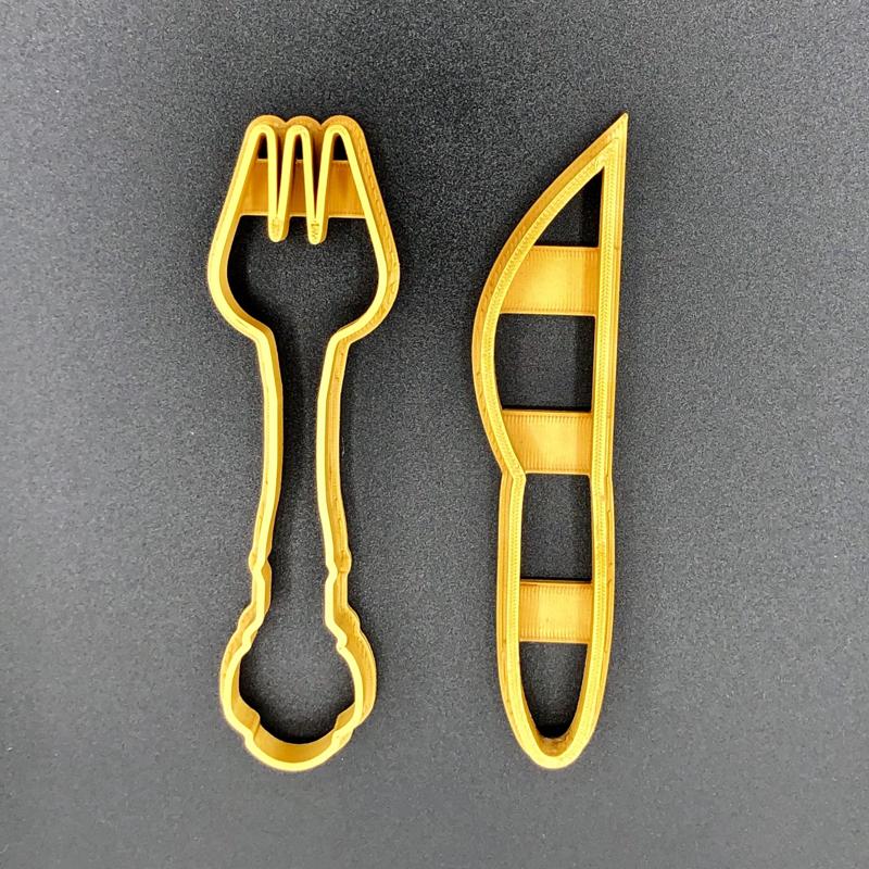 Fork and Knife Cookie Cutter Set