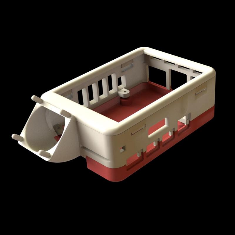 Raspberry pi 4B case for ELECROW 3.5 Monitor