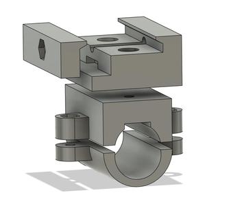 Flashlight support for M4 Airsoft