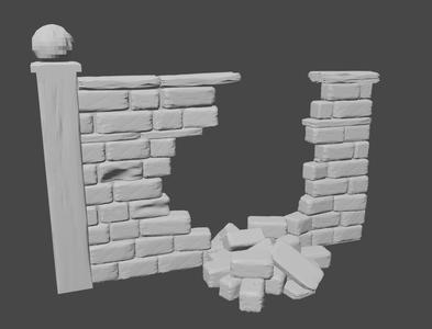 Graveyard wall (Collapsed)