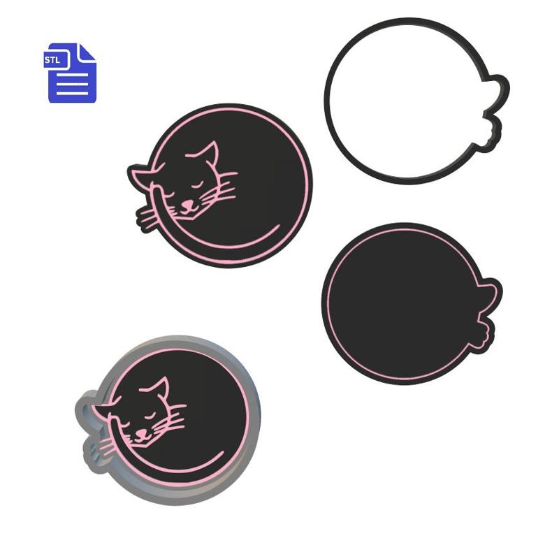 Sleepy Cat Bath Bomb Mold