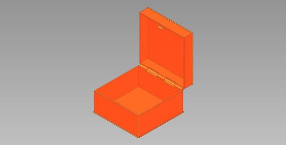 Square Box with Hinge and Lock - Box 95x95x58